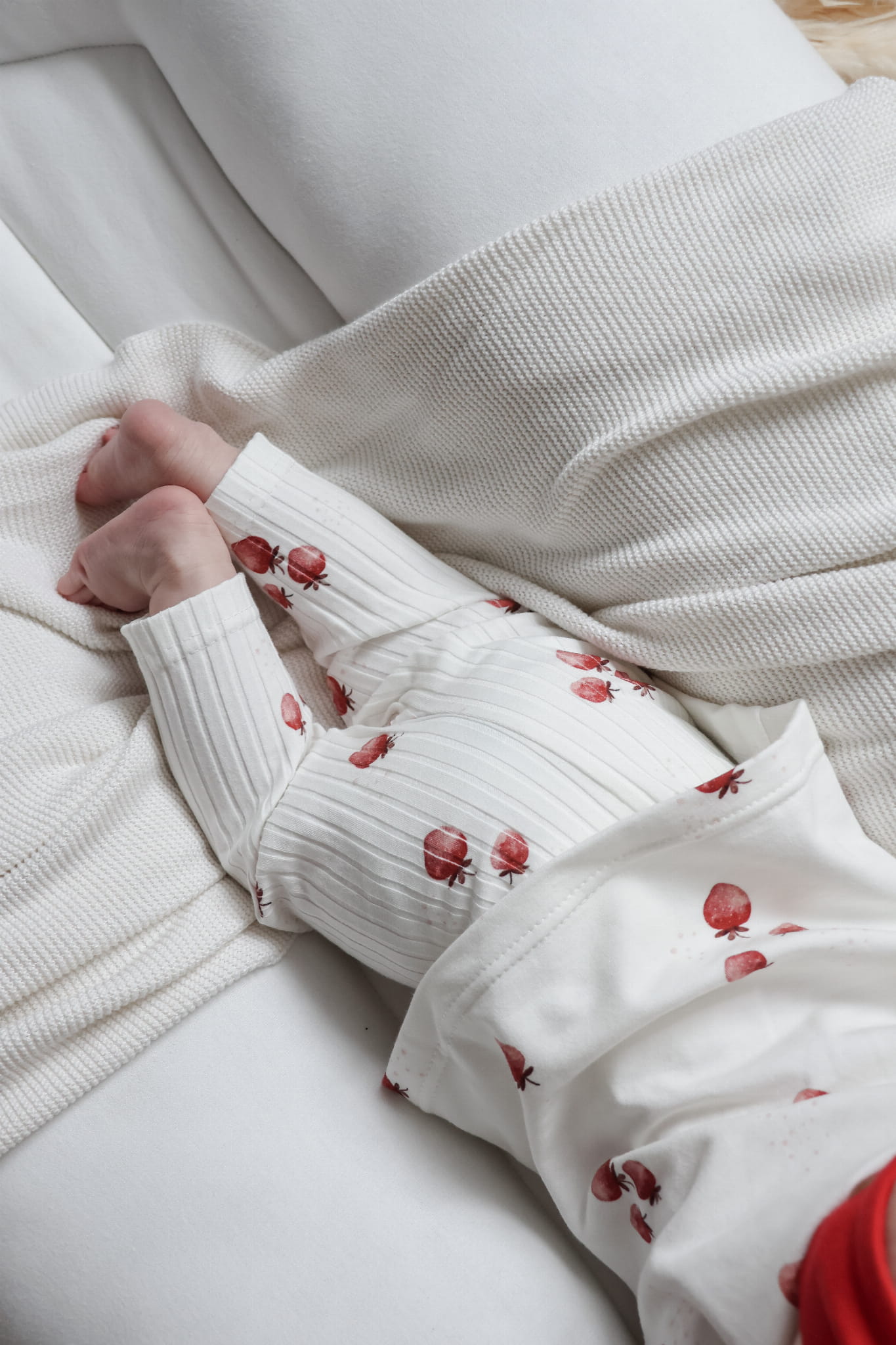 Legginsy bezuciskowe truskawki