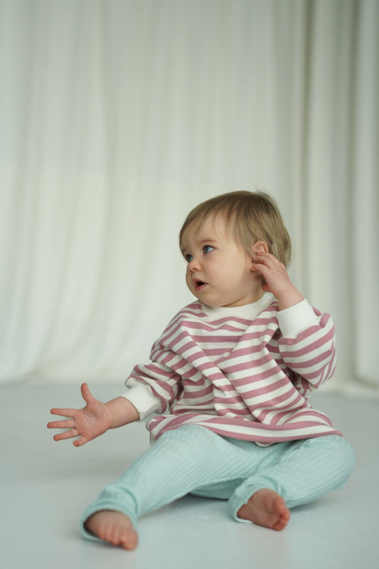 Bluza oversize PINK STRIPES