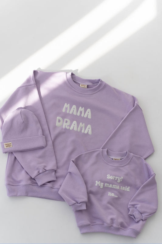 BLUZA OVERSIZE MAMA DRAMA LILA