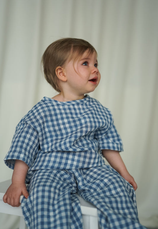 Kuloty muślinowe SKY BLUE