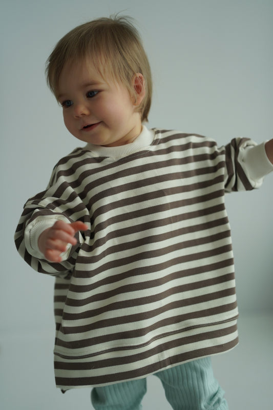 Bluza oversize BROWN STRIPES