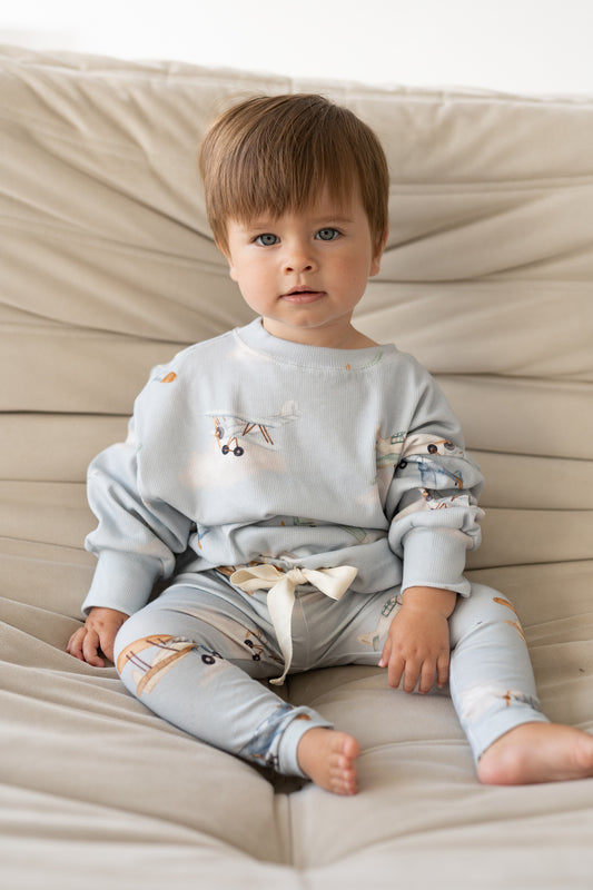 Bluza prążkowana oversize SAMOLOTY