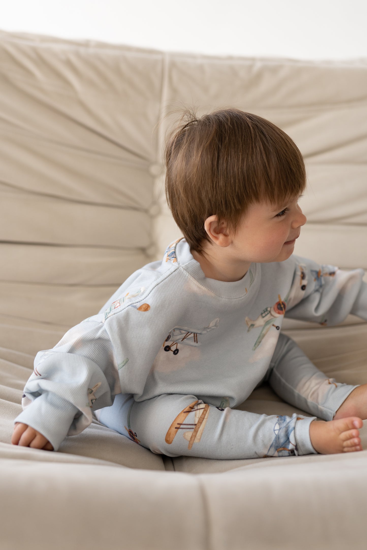 Bluza prążkowana oversize SAMOLOTY