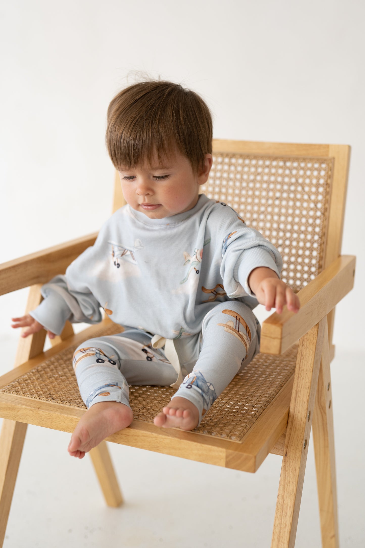 Bluza prążkowana oversize SAMOLOTY