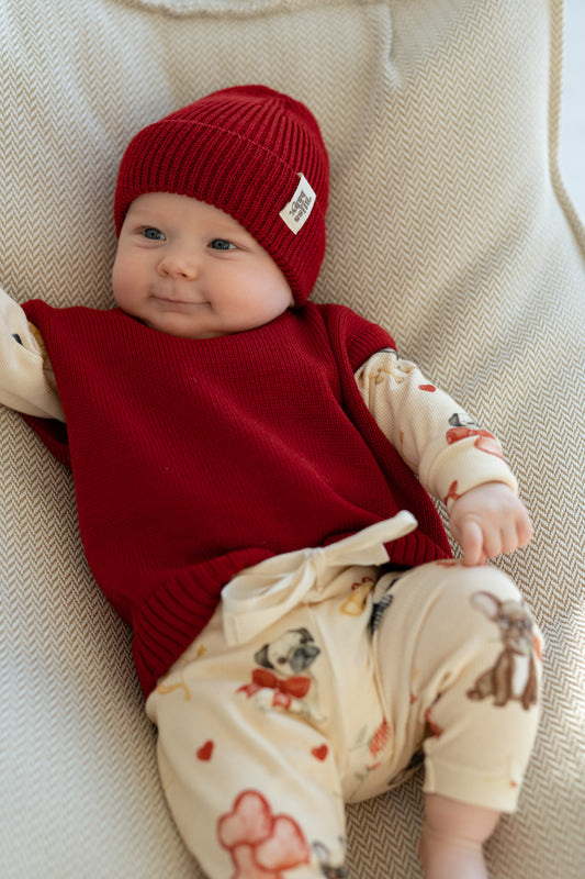 Kamizelka merino CHERRY