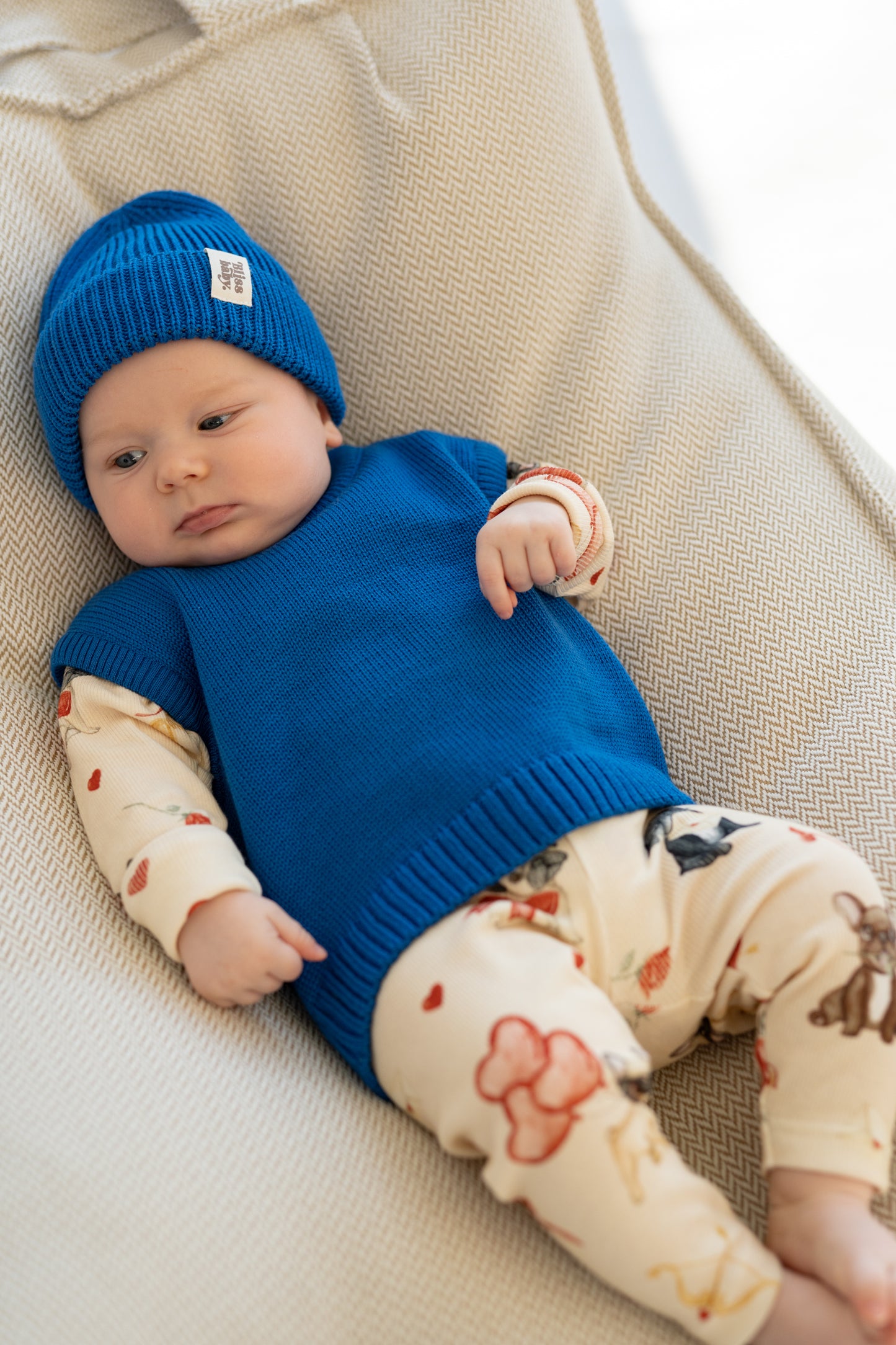 Kamizelka merino COBALT