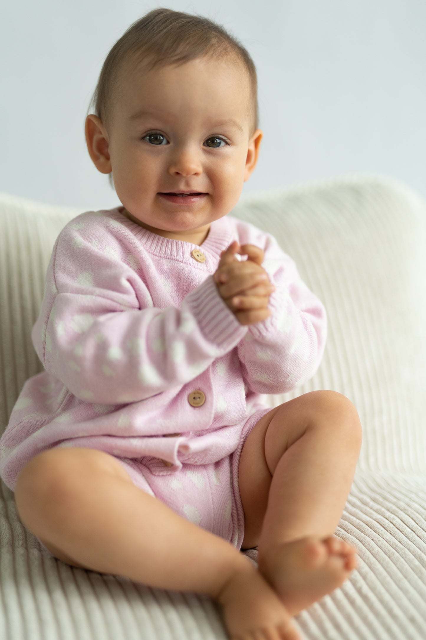 Sweter na guziki BAMBI PINK