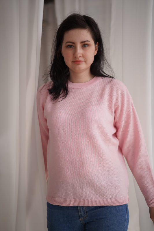 Sweter MAMA merino LIGHT PINK