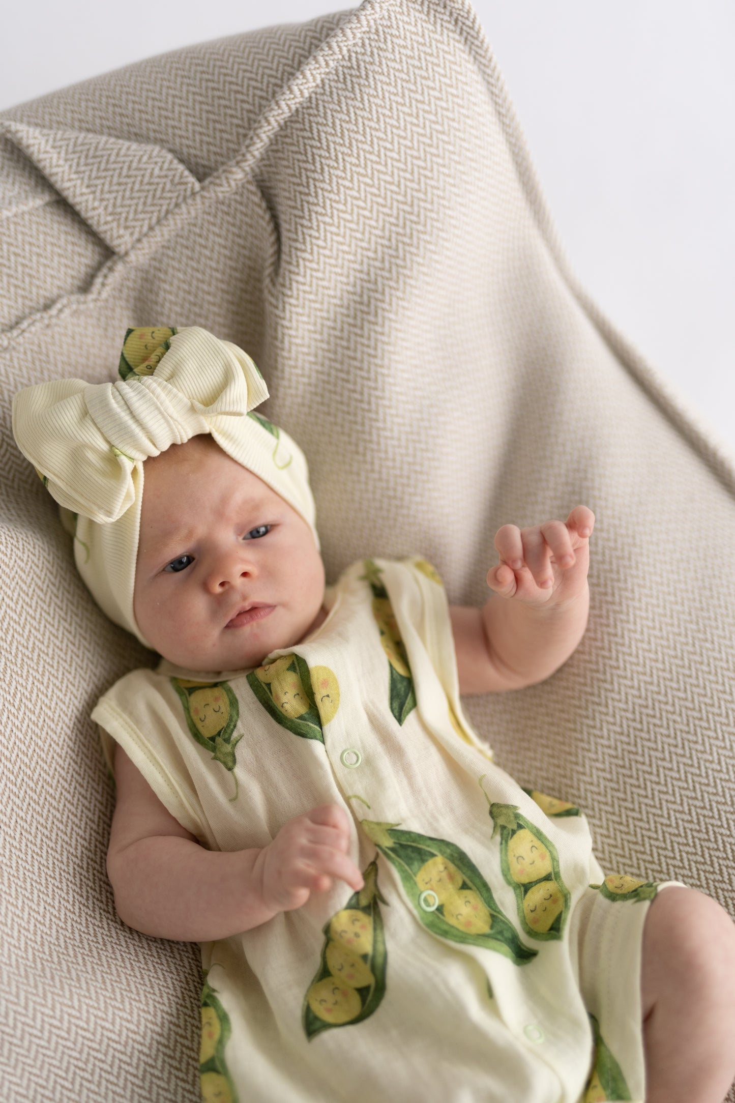 Rompers muślinowy PEAS