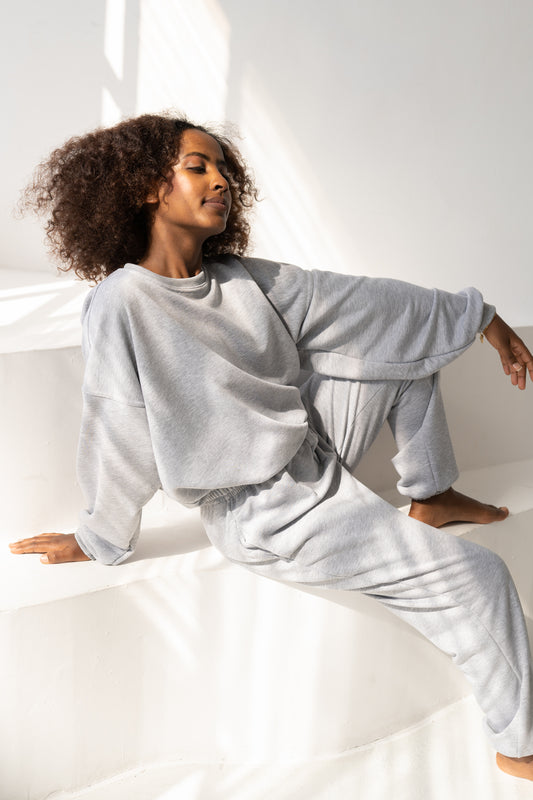 Bluza overisze SZARA DLA DOROSŁYCH