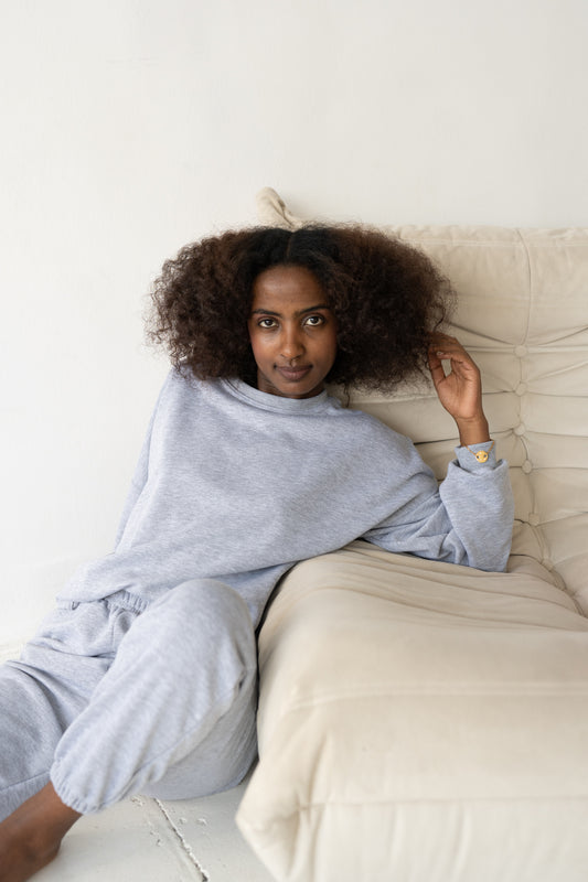 Bluza overisze SZARA DLA DOROSŁYCH