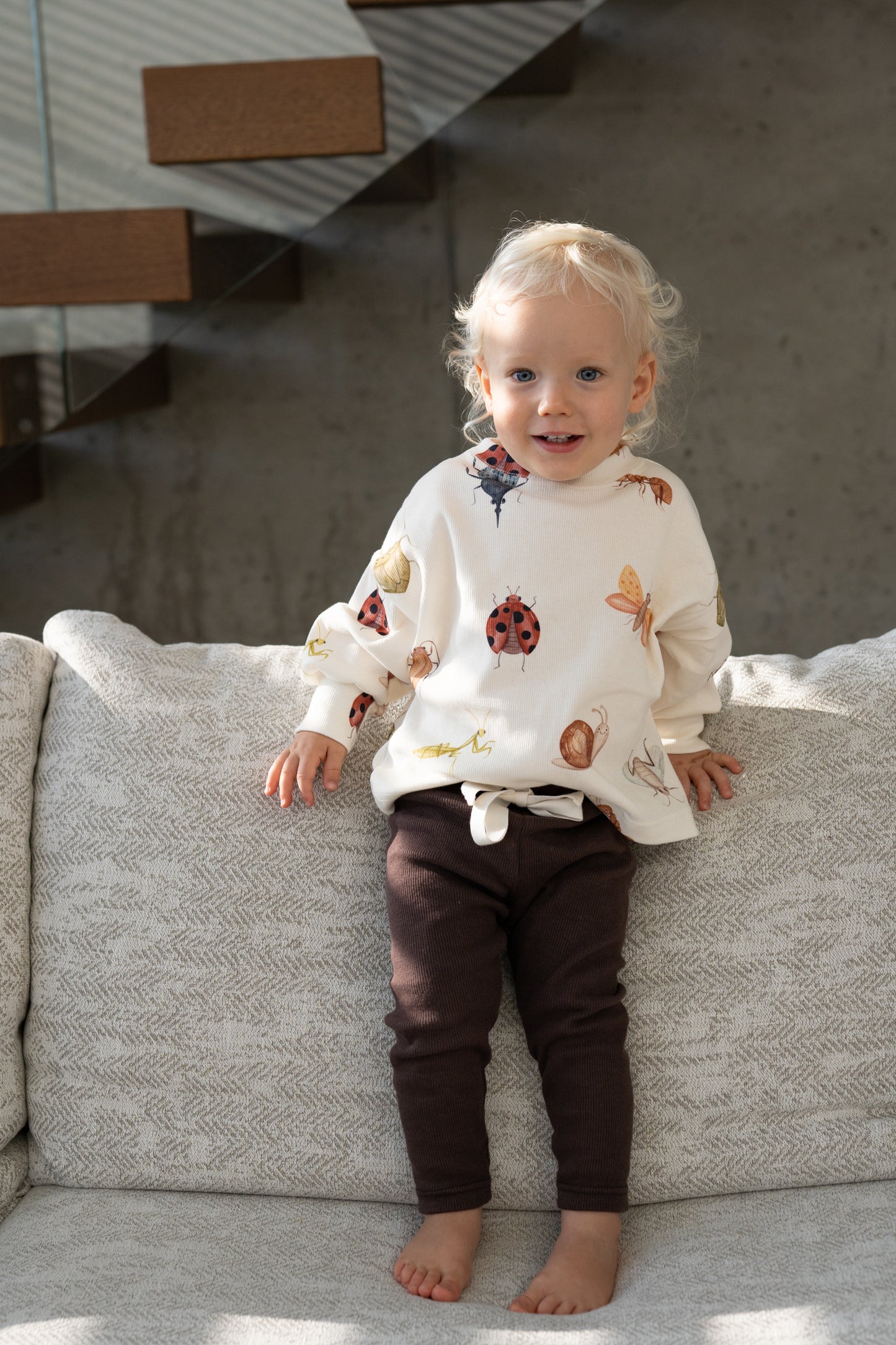 Bluza prążkowana oversize ROBACZKI