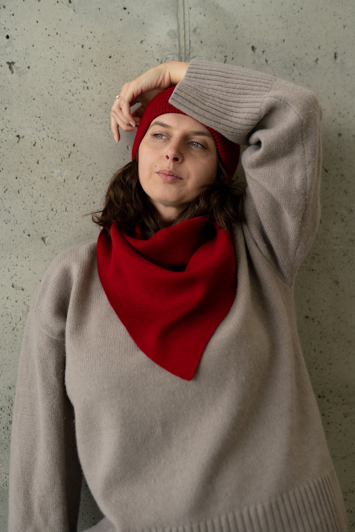 CHUSTA merino CHERRY MAMA