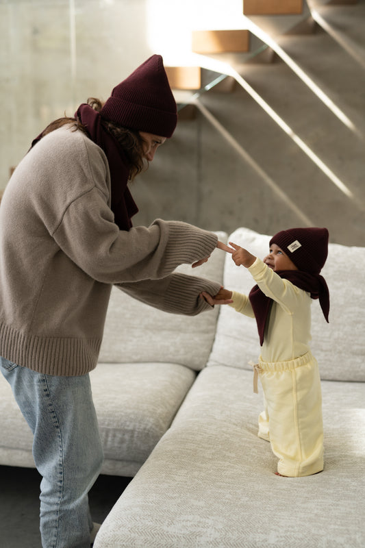 Czapka merino MERLOT MAMA