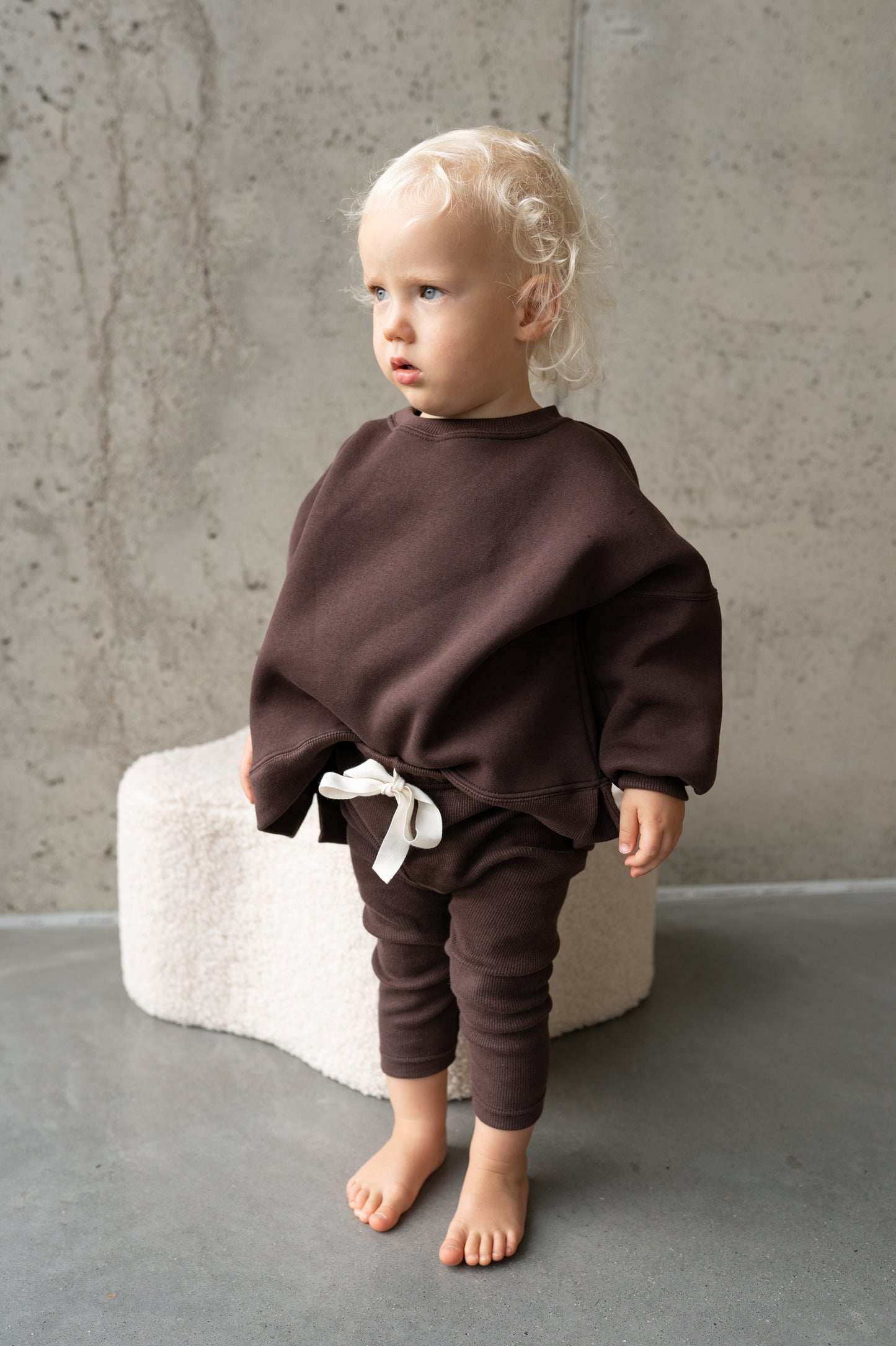 BLUZA OVERSIZE CZEKOLADA