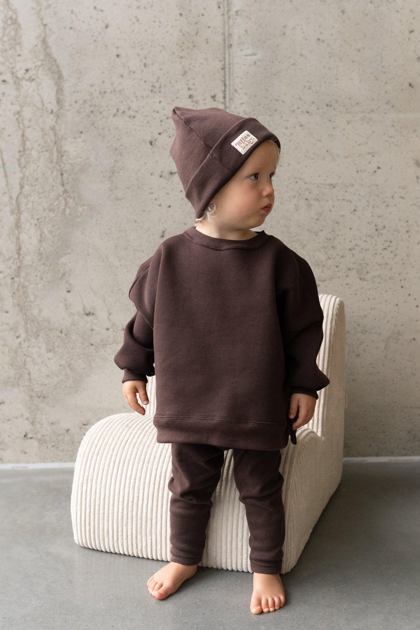 BLUZA OVERSIZE CZEKOLADA
