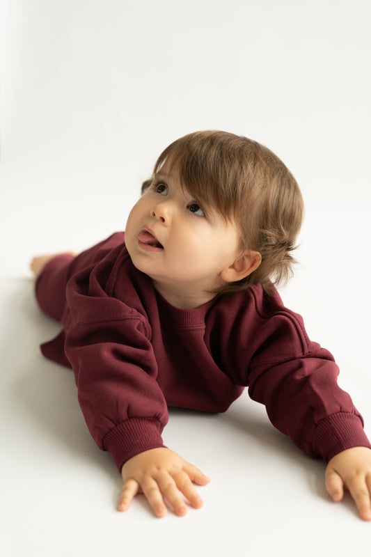 BLUZA OVERSIZE BORDO