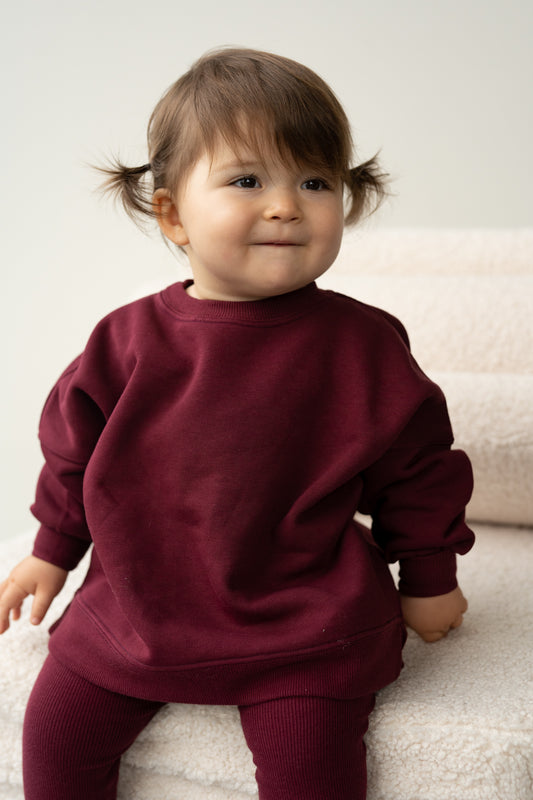 BLUZA OVERSIZE BORDO