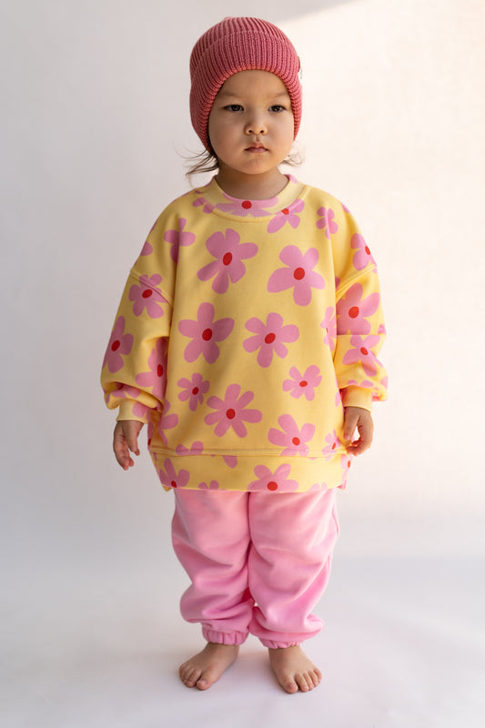 Bluza oversize FLOWER POWER BUTTER