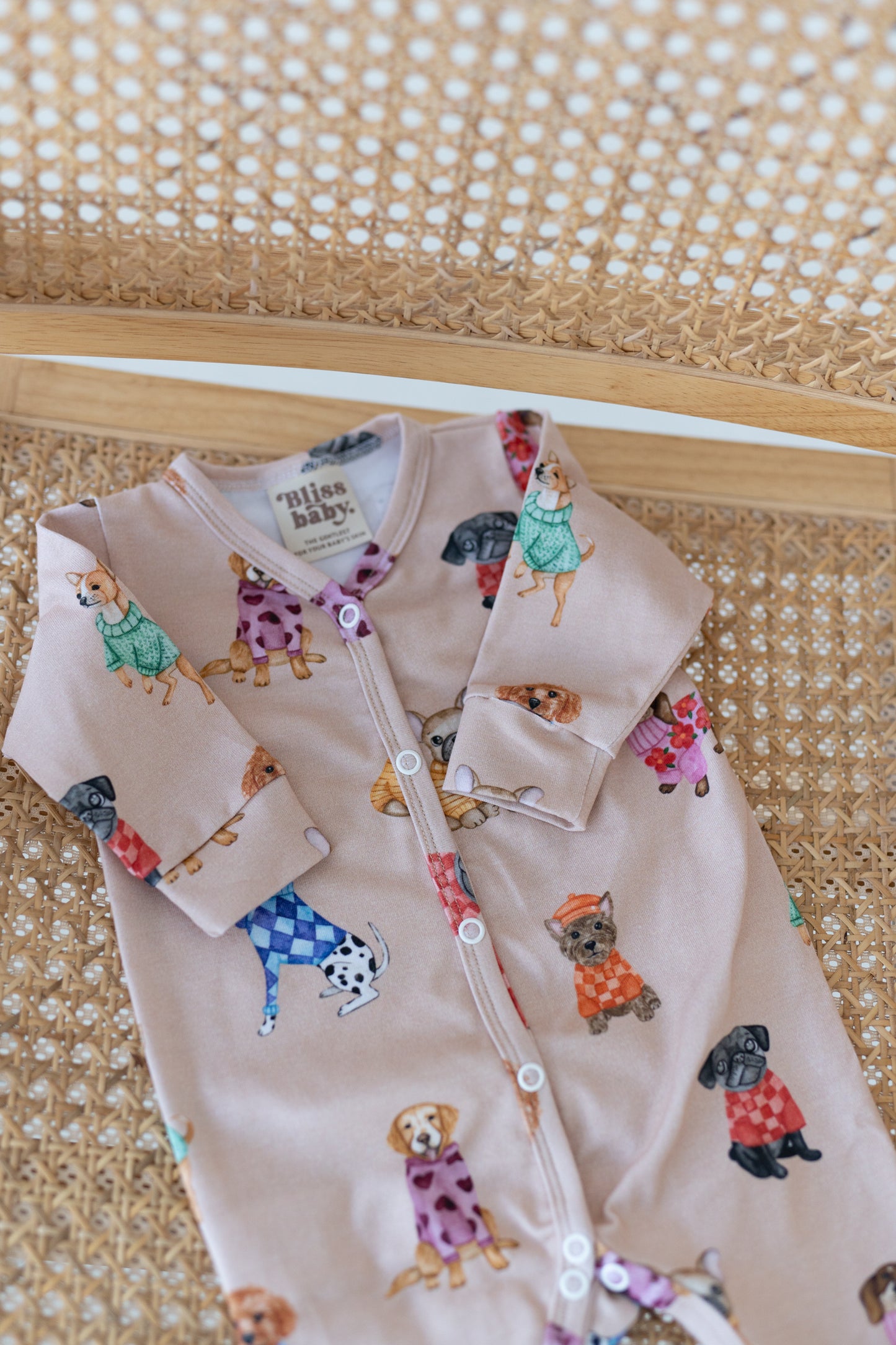 Pajacyk na napy BEIGE PUPPY