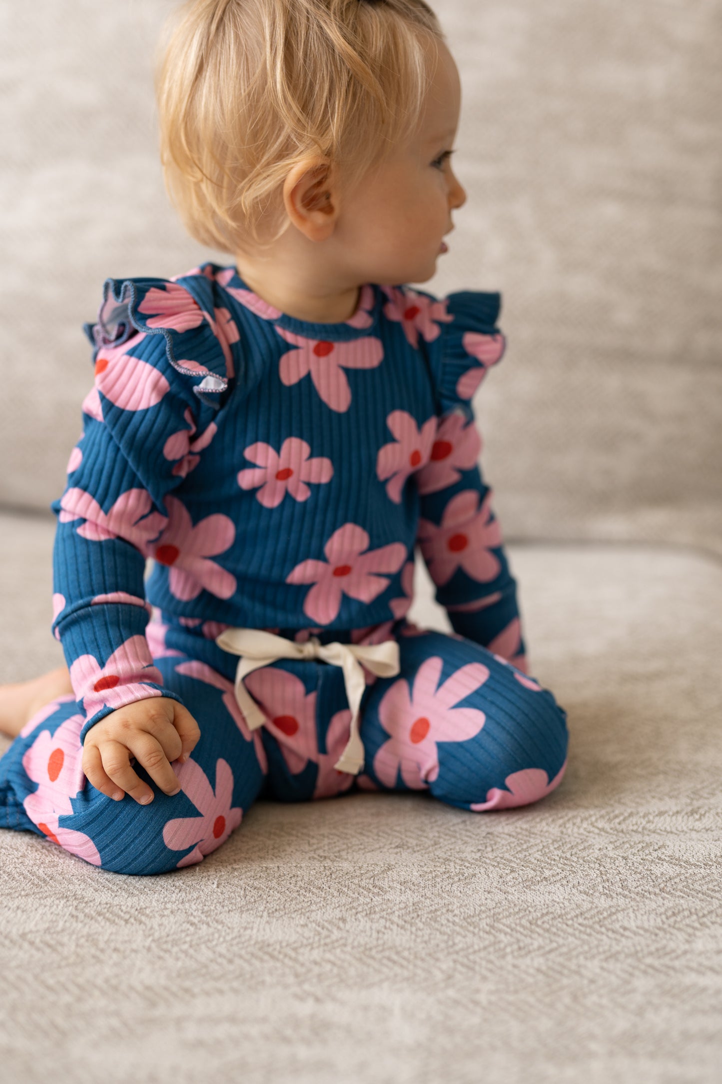 Body z falbanką FLOWER POWER MIDNIGHT