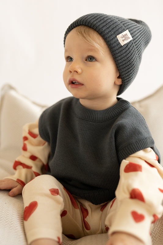 Czapka merino STORM GREY