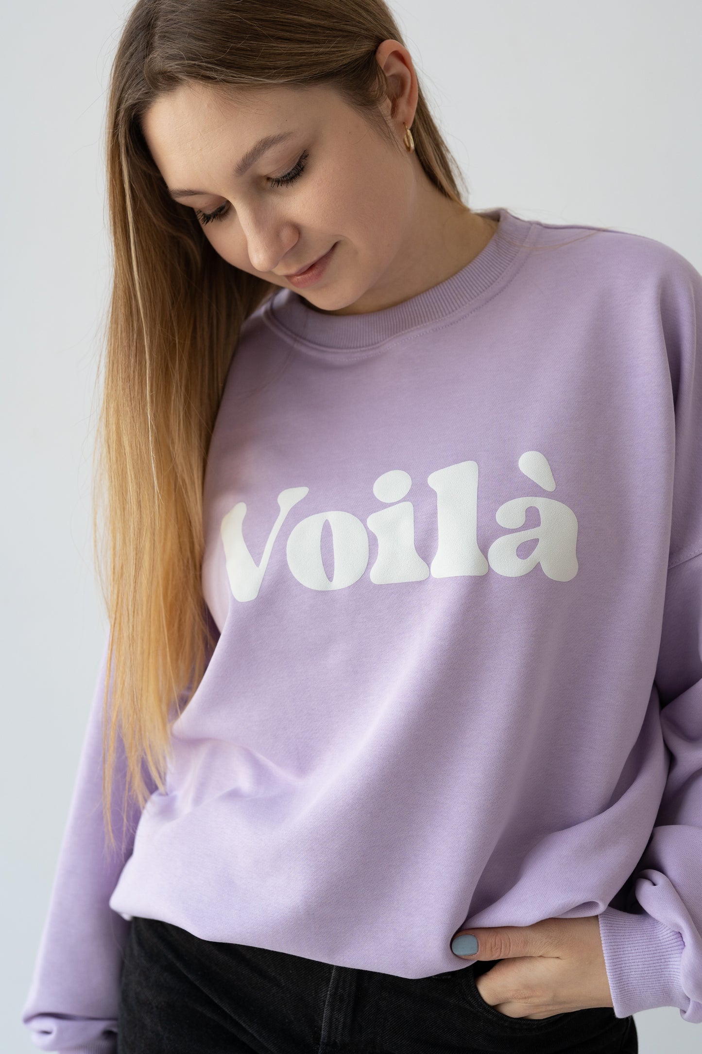 BLUZA OVERSIZE VOILA LILA