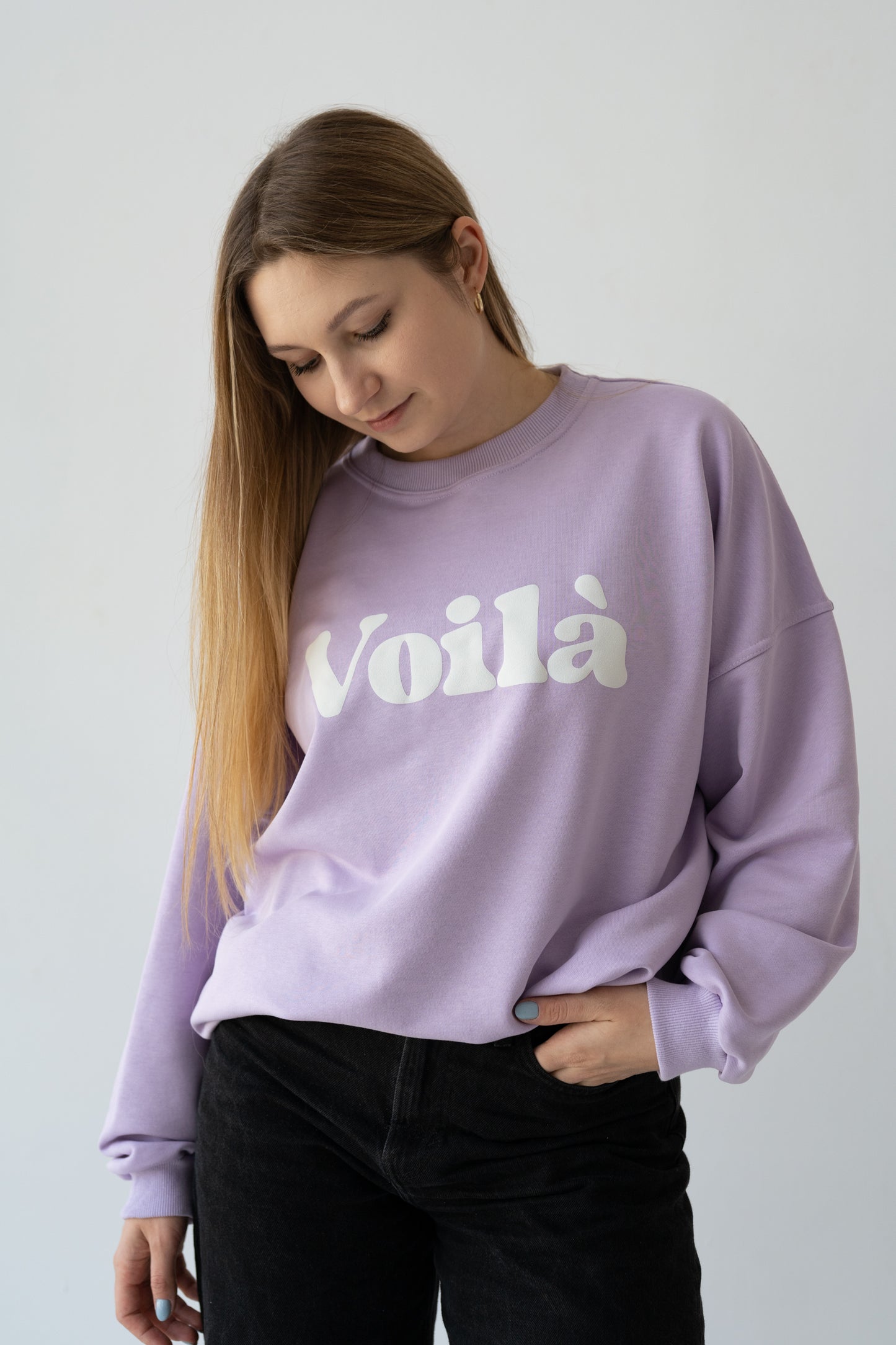BLUZA OVERSIZE VOILA LILA