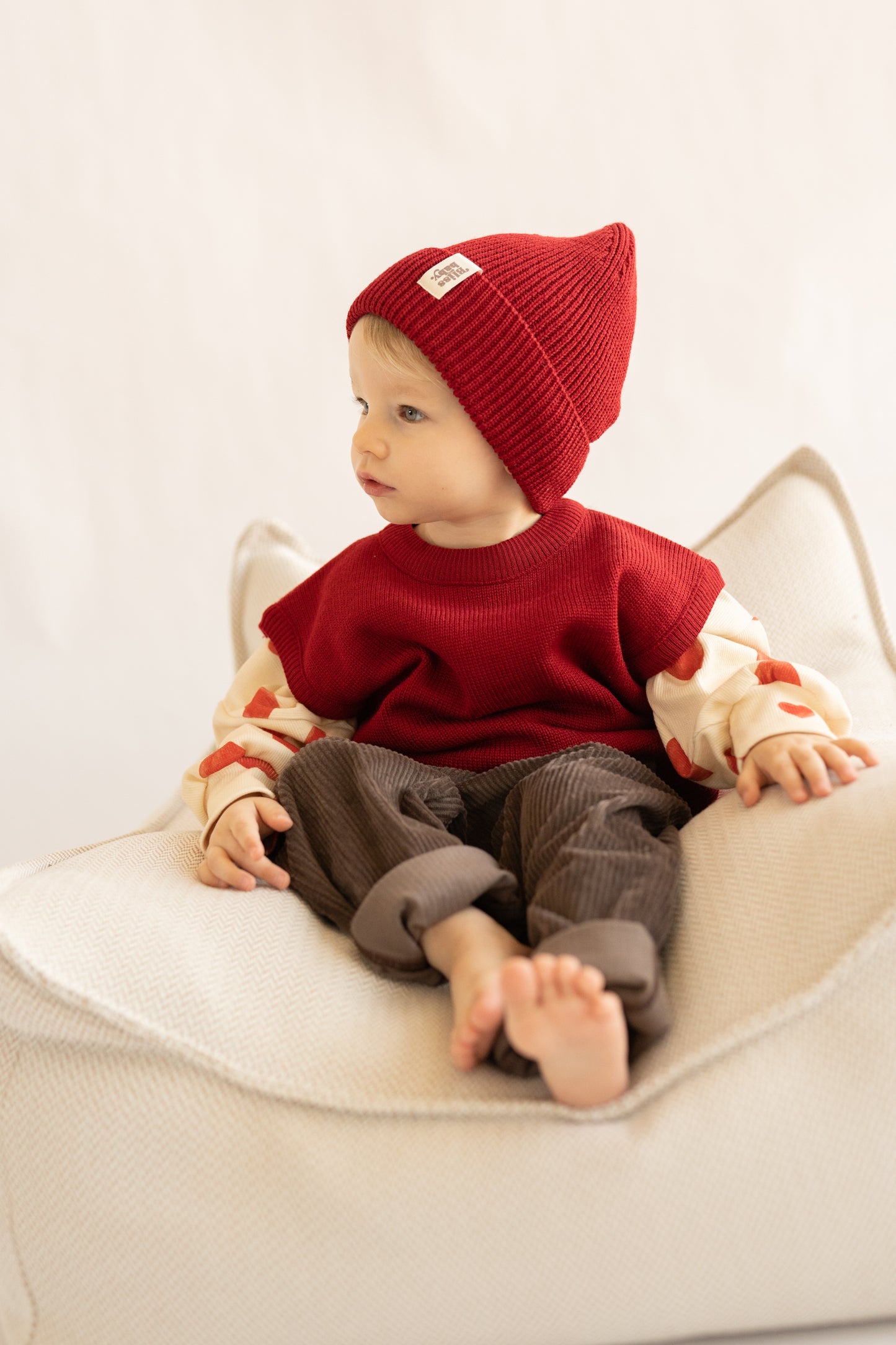 Kamizelka merino CHERRY