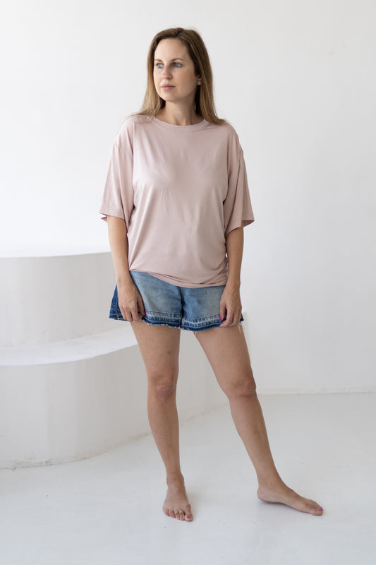 T-shirt mama OLD ROSE