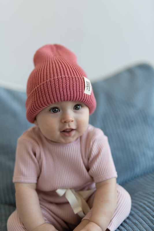 CZAPKA MERINO RASPBERRY