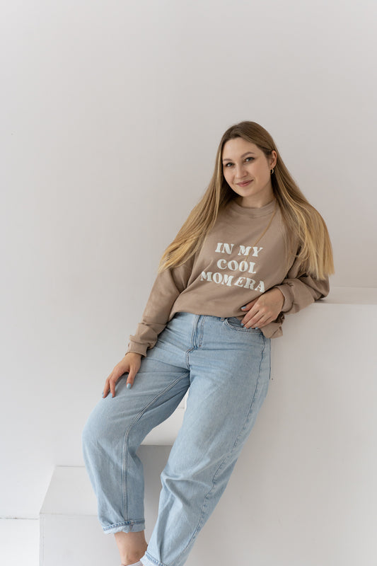 BLUZA OVERSIZE MOM ERA BEŻ