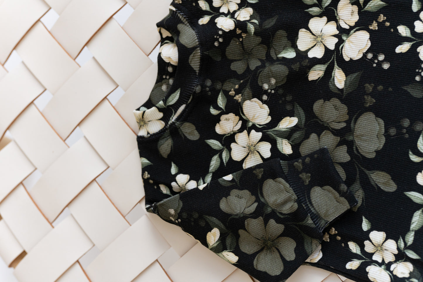 Bluza prążkowana oversize RÓŻE CZARNE
