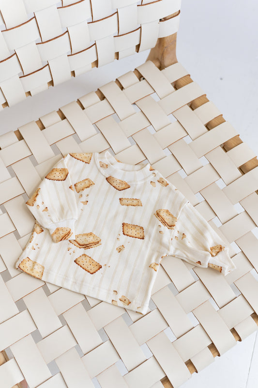 Bluza prążkowana oversize HERBATNIKI