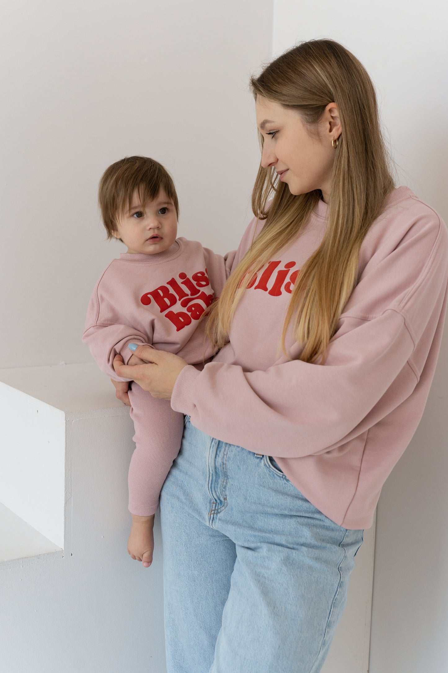 BLUZA OVERSIZE BLISSBABY RÓŻ