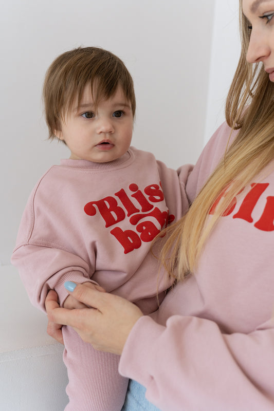 BLUZA OVERSIZE BLISSBABY RÓŻ
