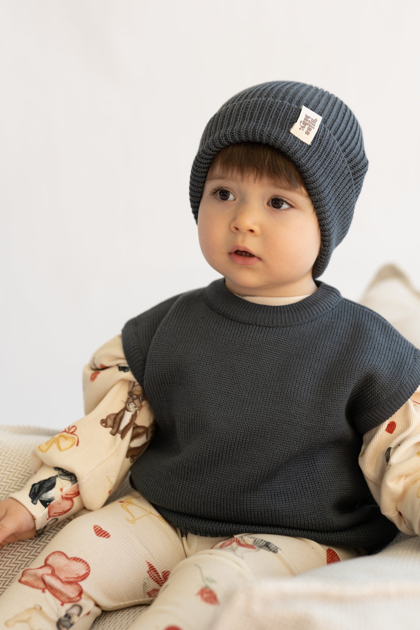 Kamizelka merino STORM GREY