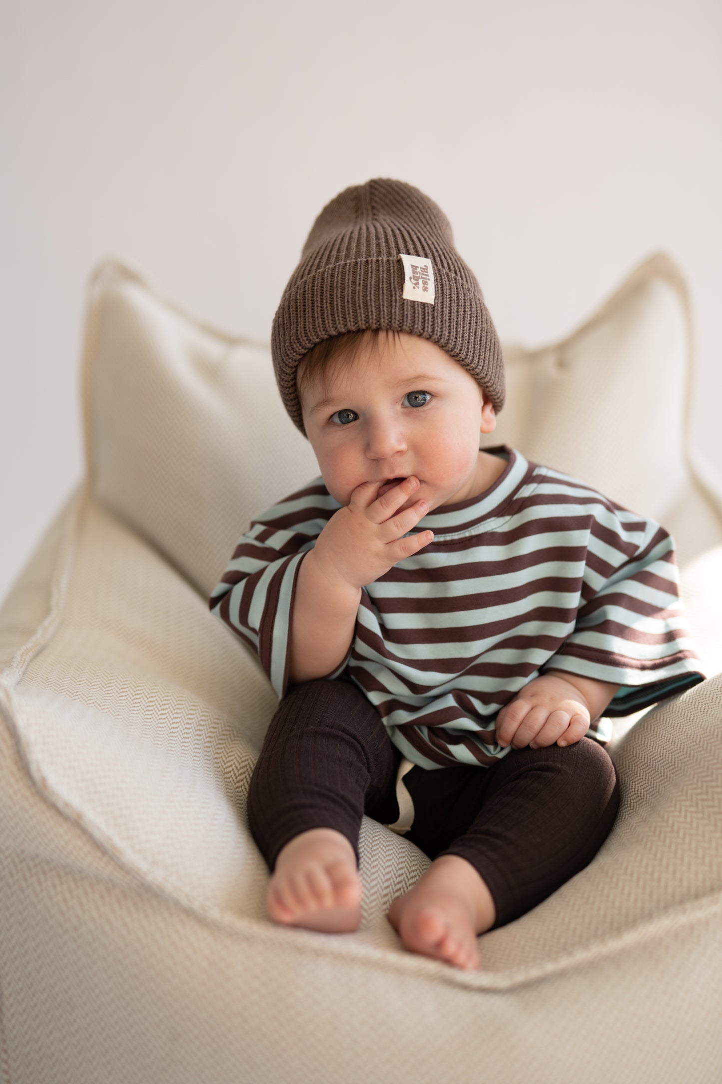 T-shirt MINT AND BROWN oversize