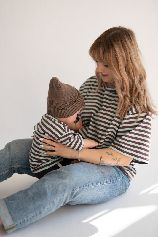 T-shirt MINT AND BROWN MAMA