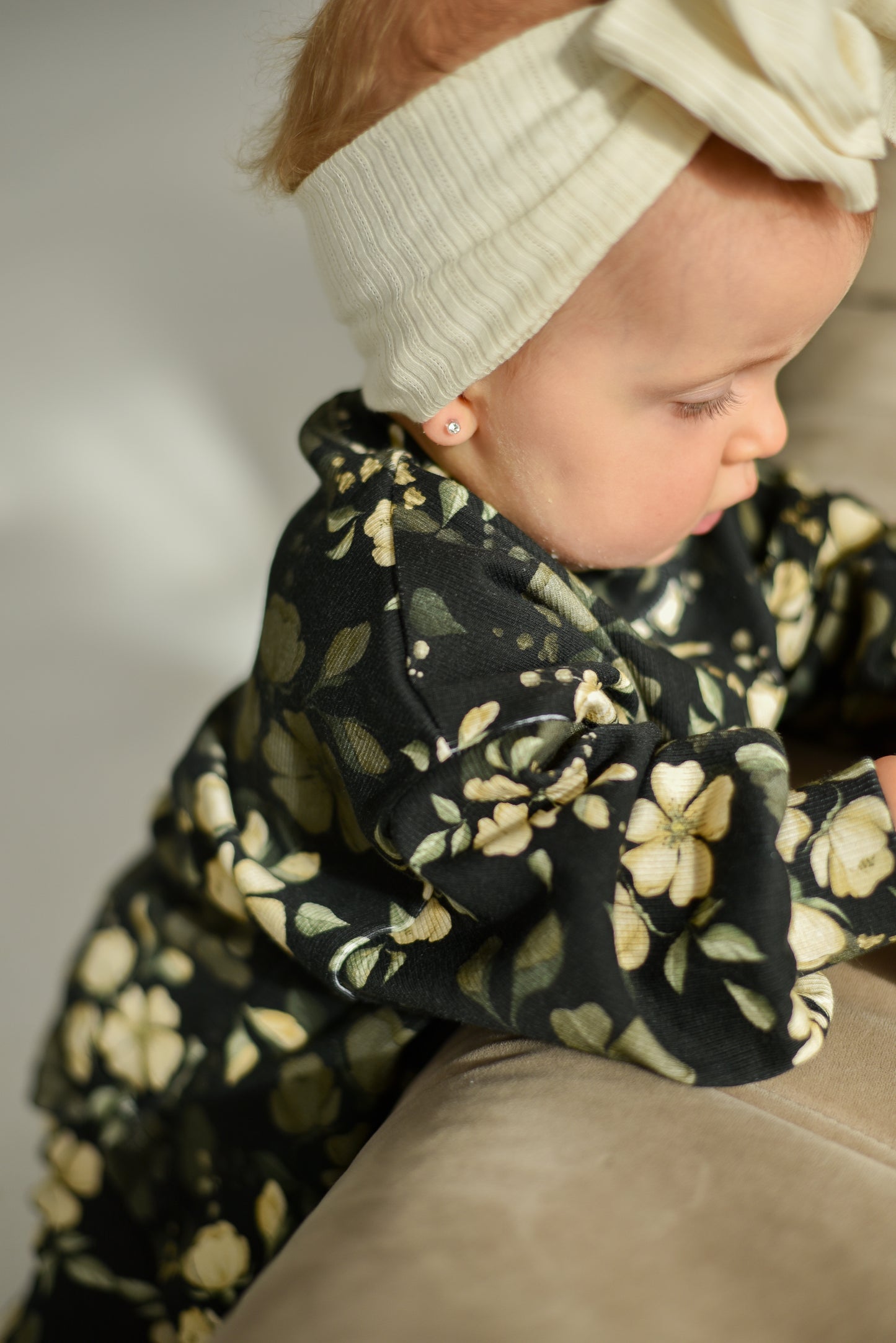 Bluza prążkowana oversize RÓŻE CZARNE