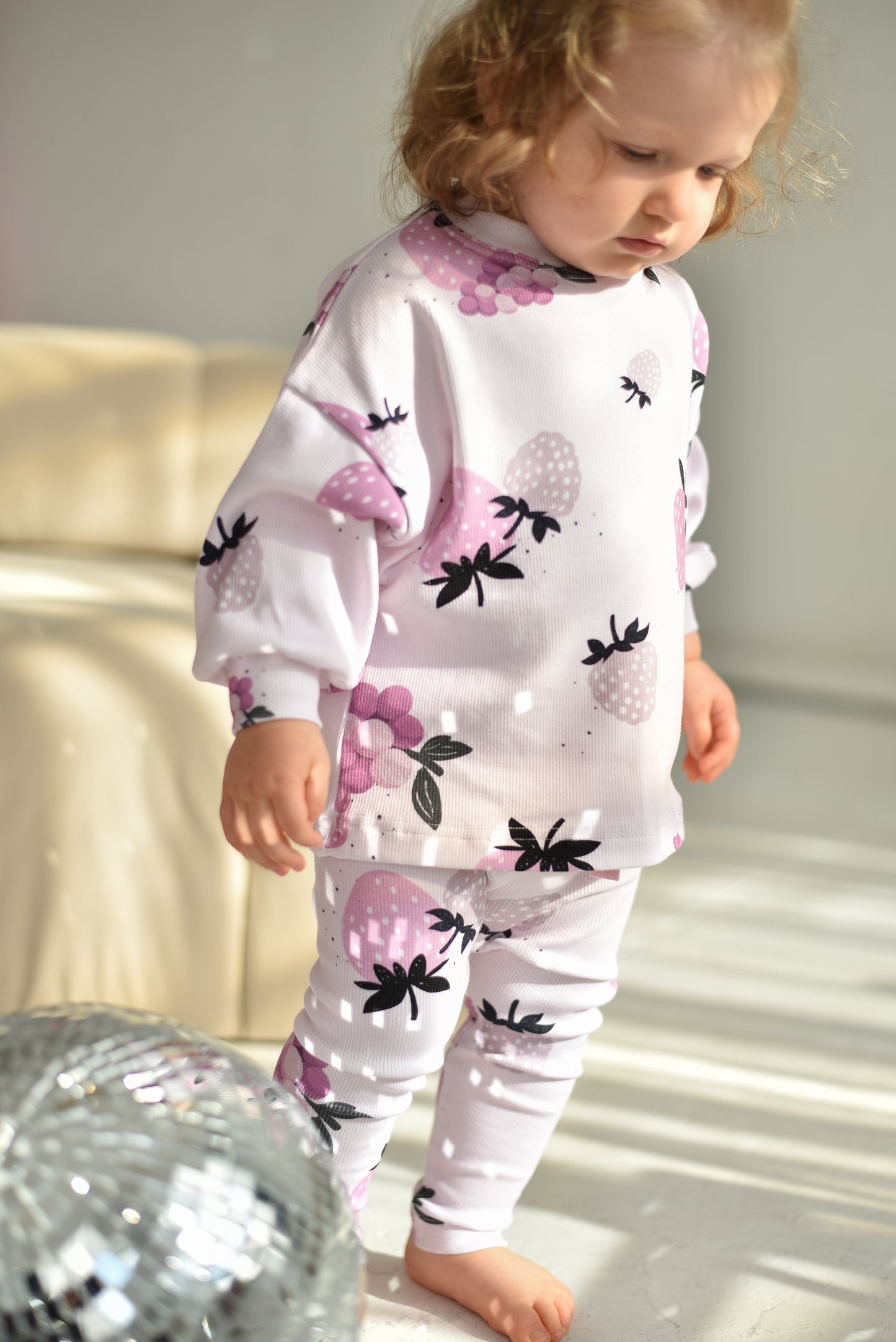 Legginsy OWOCE RÓŻOWE
