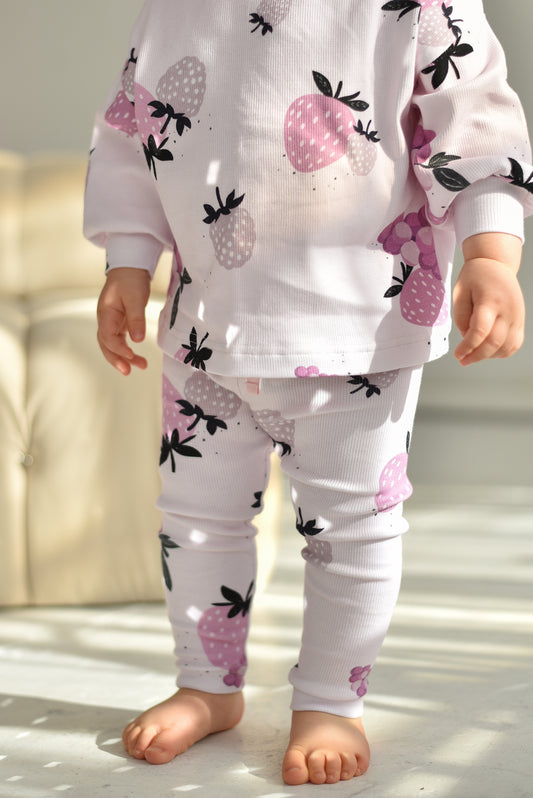 Legginsy OWOCE RÓŻOWE