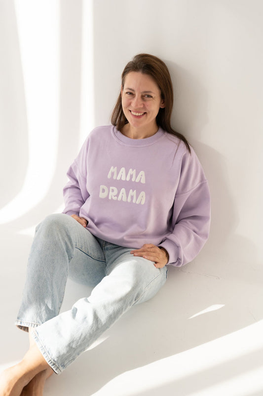 BLUZA OVERSIZE MAMA DRAMA LILA