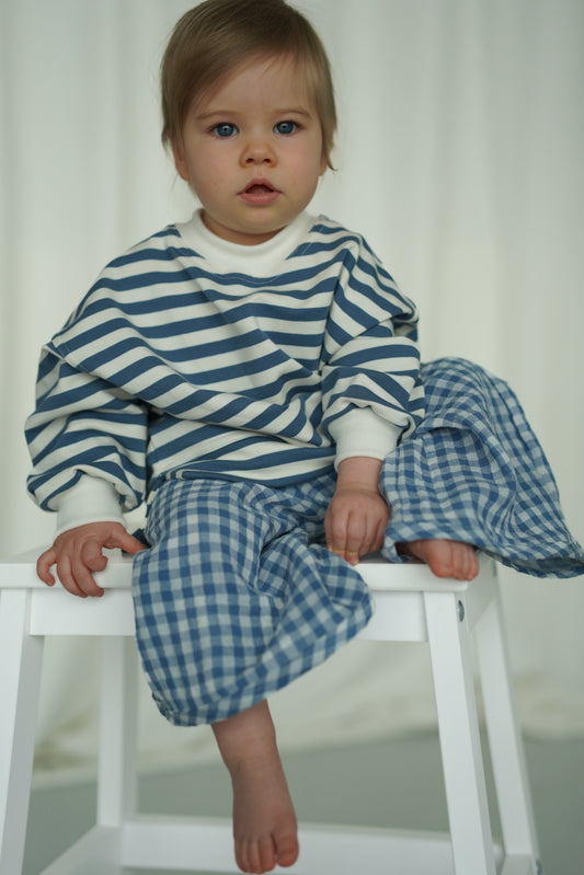 Bluza oversize BLUE STRIPES