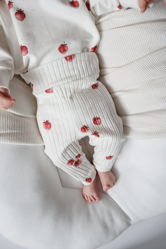 Legginsy bezuciskowe truskawki