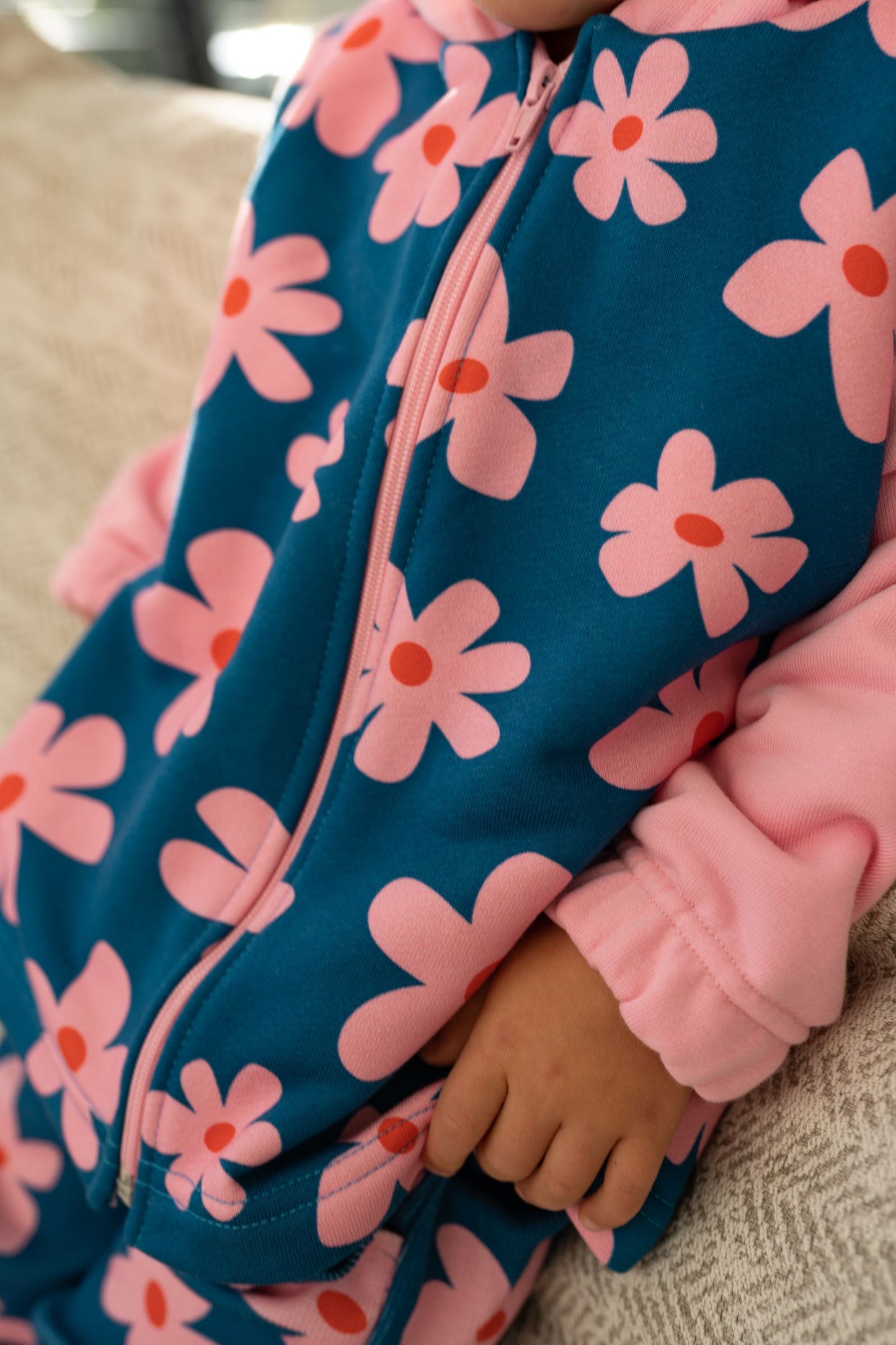 Bluza na zamek FLOWER POWER MIDNIGHT