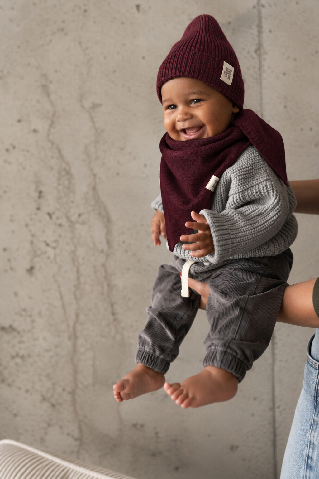Czapka merino MERLOT