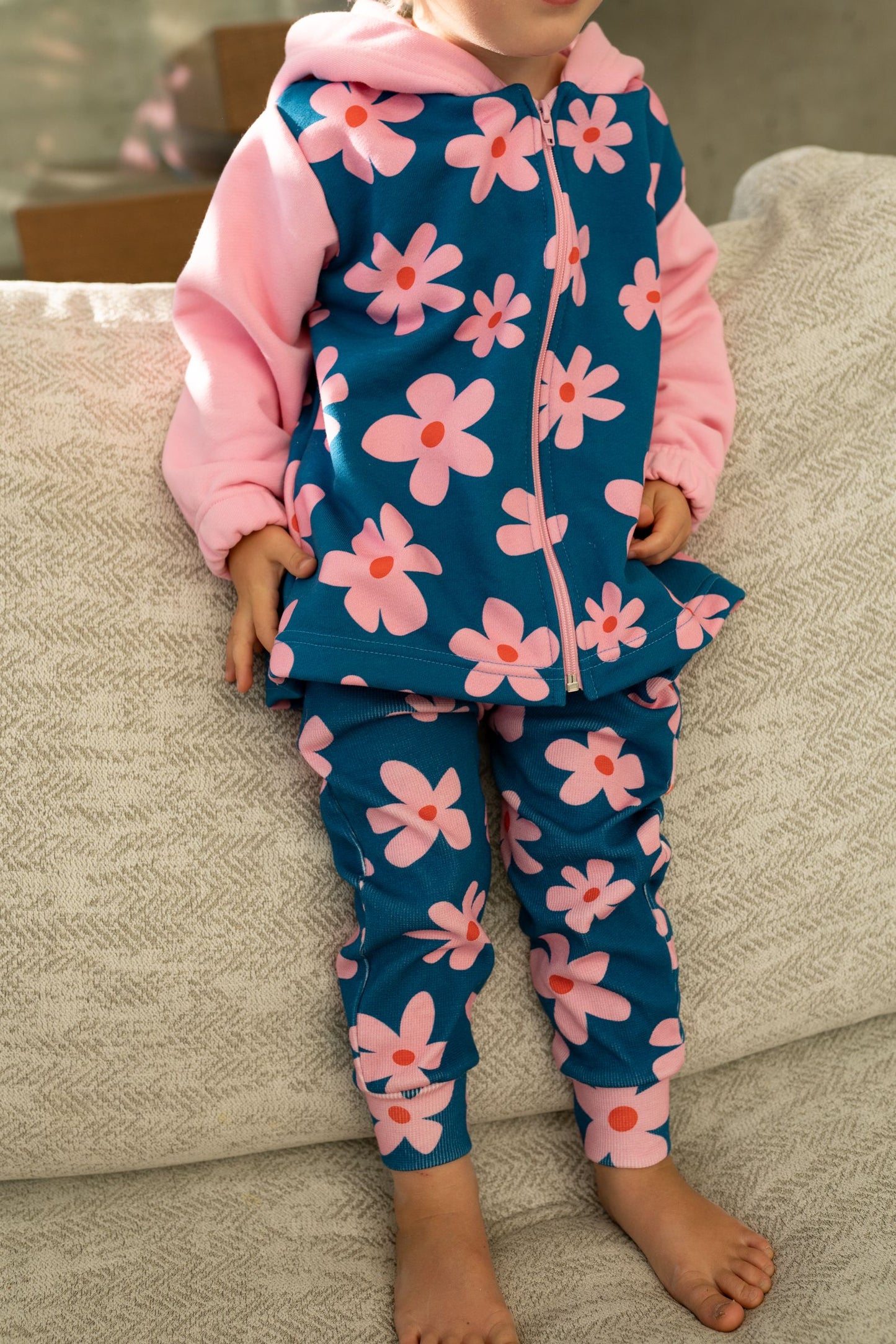 Bluza na zamek FLOWER POWER MIDNIGHT