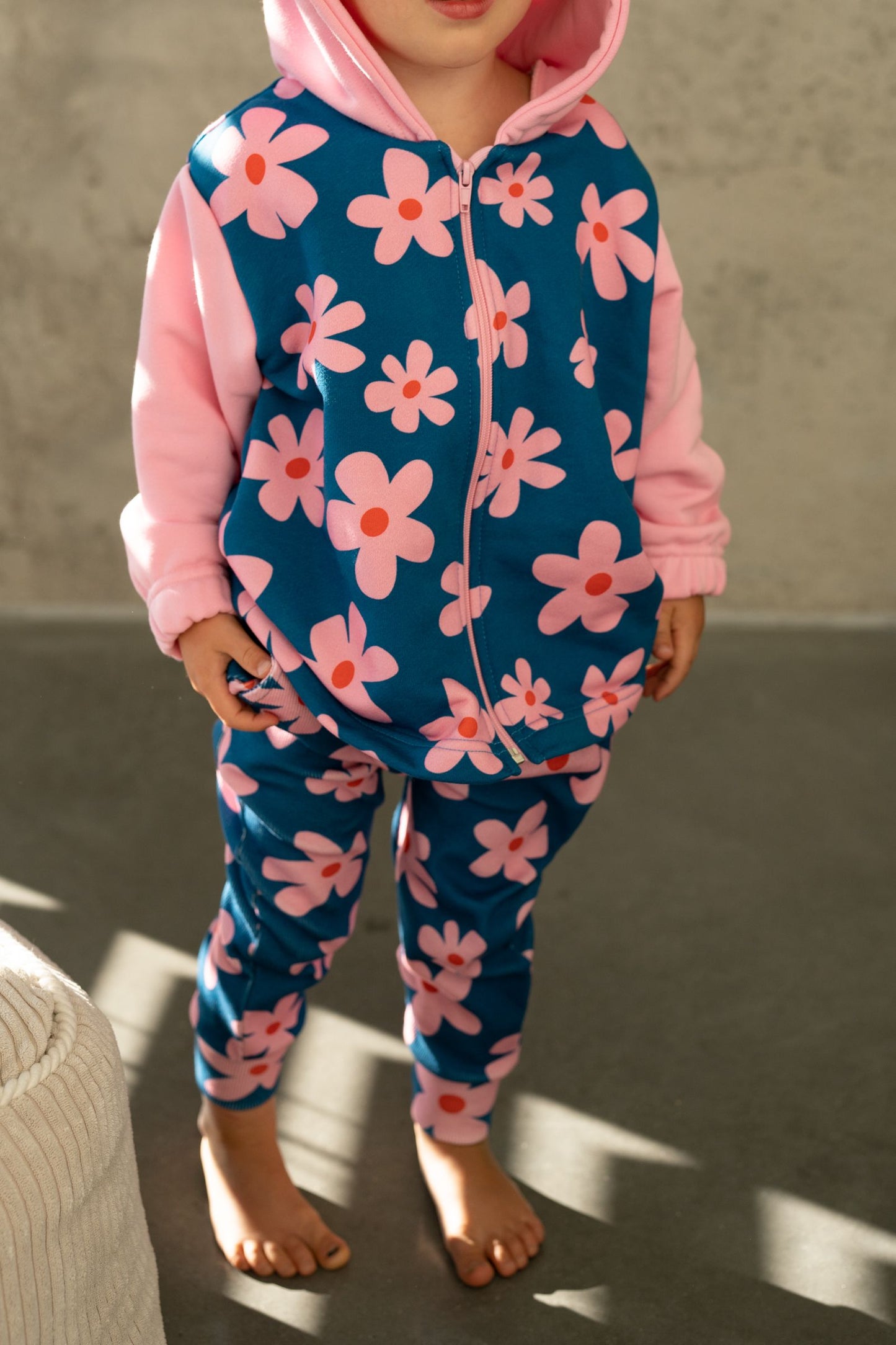 Bluza na zamek FLOWER POWER MIDNIGHT