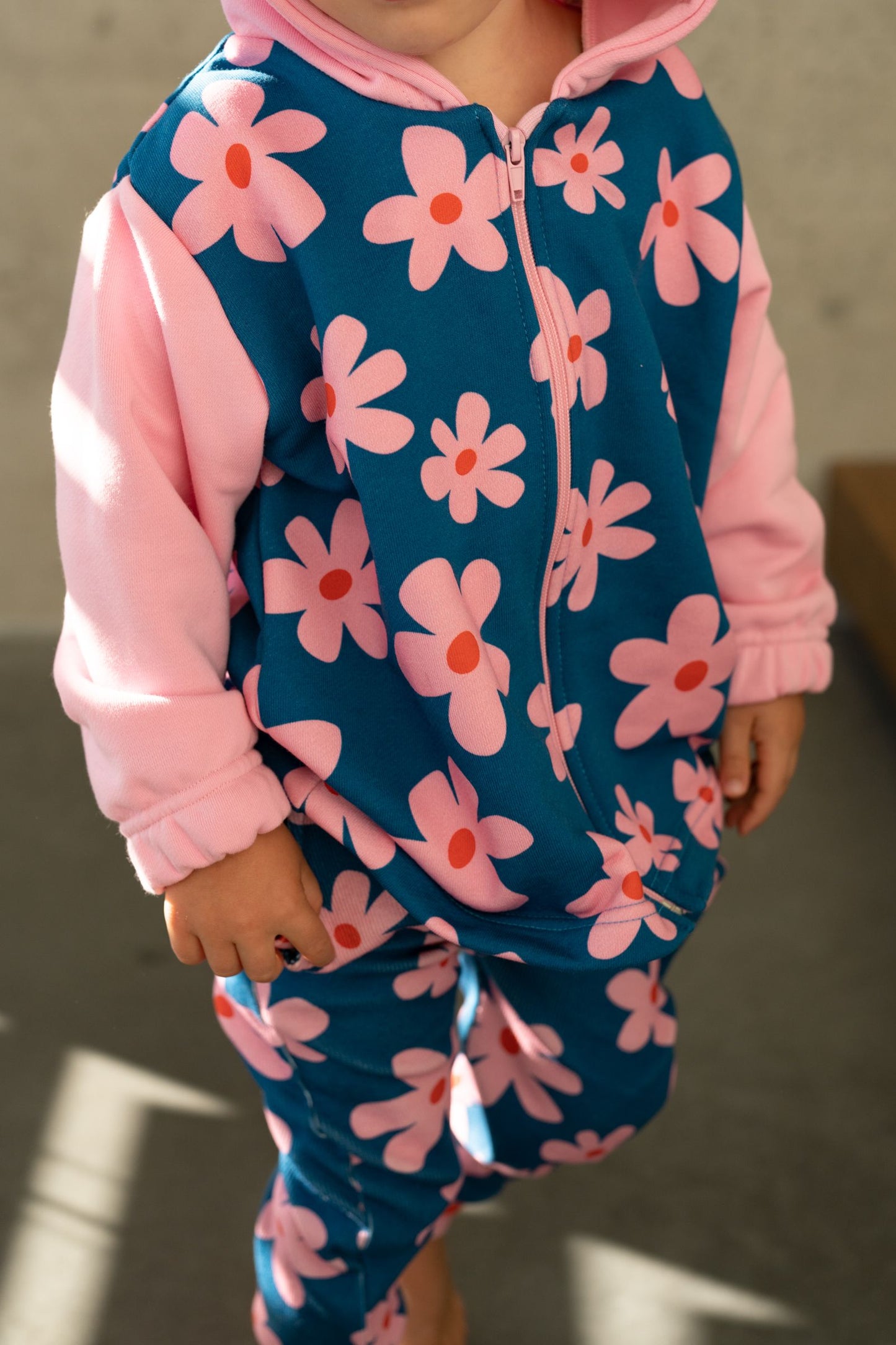 Bluza na zamek FLOWER POWER MIDNIGHT